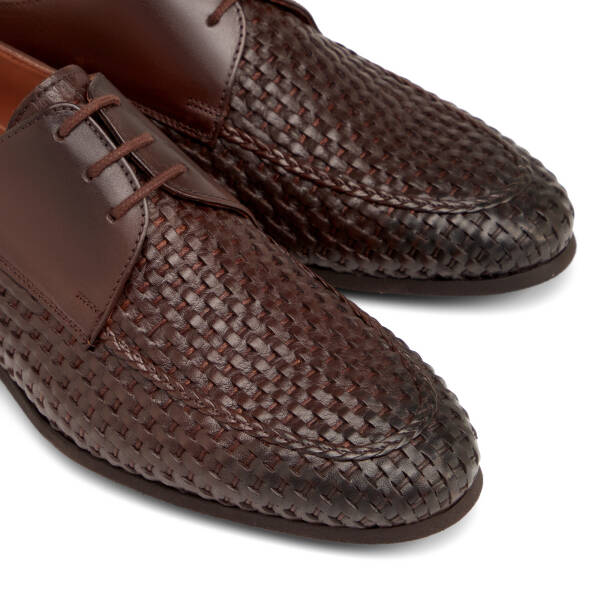 Kahverengi Hakiki Deri Erkek Klasik Ayakkabı - E25I1AY57206-B90 - 3