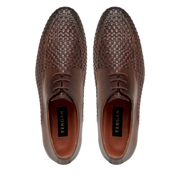 Kahverengi Hakiki Deri Erkek Klasik Ayakkabı - E25I1AY57206-B90 - 5