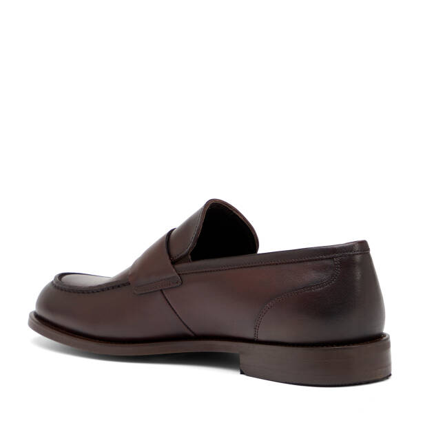 Kahverengi Hakiki Deri Erkek Klasik Ayakkabı - E26I1AY57676-B90 - 4