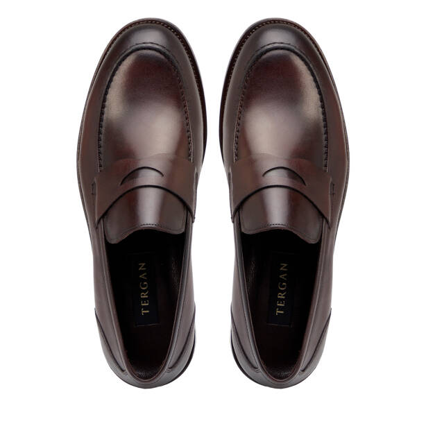 Kahverengi Hakiki Deri Erkek Klasik Ayakkabı - E26I1AY57676-B90 - 5