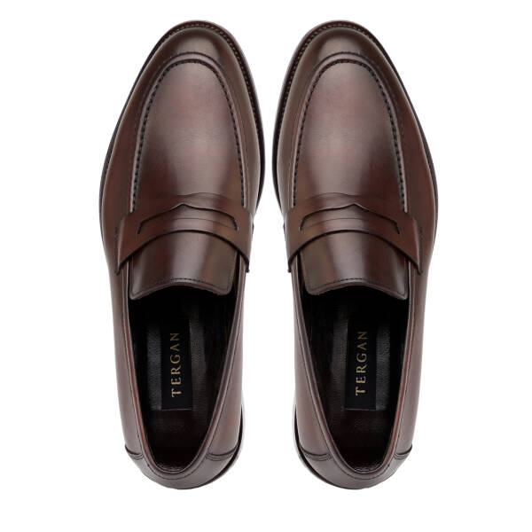 Kahverengi Hakiki Deri Erkek Klasik Ayakkabı - E26I1AY57680-B90 - 5