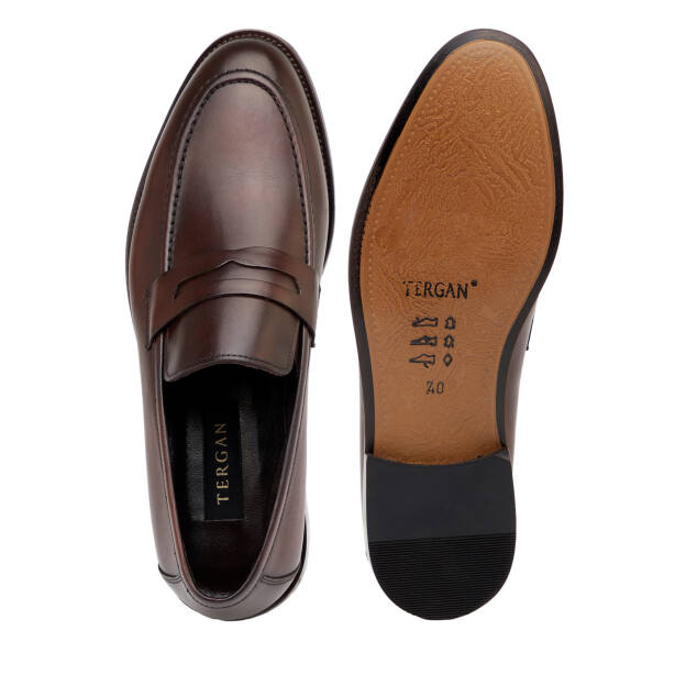 Kahverengi Hakiki Deri Erkek Klasik Ayakkabı - E26I1AY57680-B90 - 6