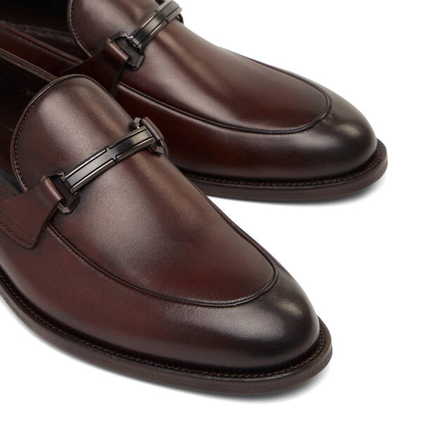 Kahverengi Hakiki Deri Erkek Klasik Ayakkabı - E26I1AY57681-B90 - 3