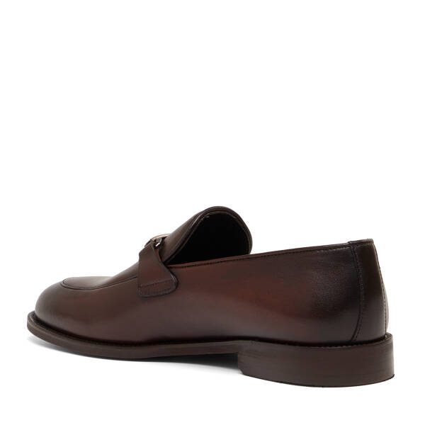 Kahverengi Hakiki Deri Erkek Klasik Ayakkabı - E26I1AY57681-B90 - 4