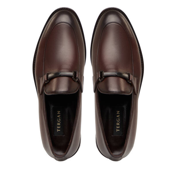 Kahverengi Hakiki Deri Erkek Klasik Ayakkabı - E26I1AY57681-B90 - 5