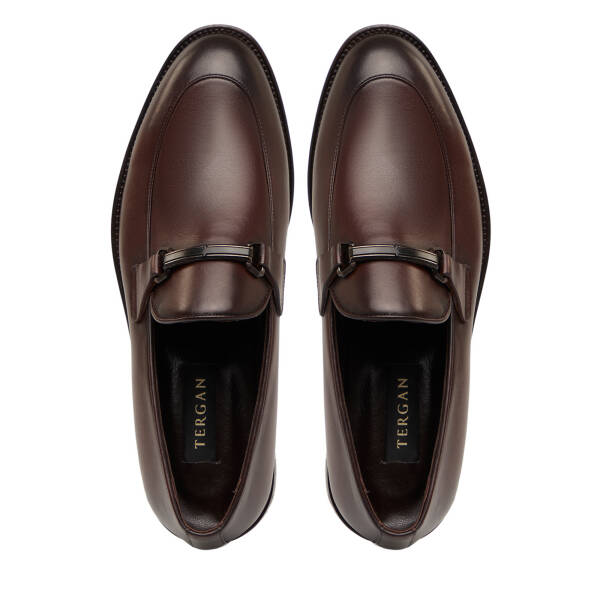 Kahverengi Hakiki Deri Erkek Klasik Ayakkabı - E26I1AY57681-B90 - 5