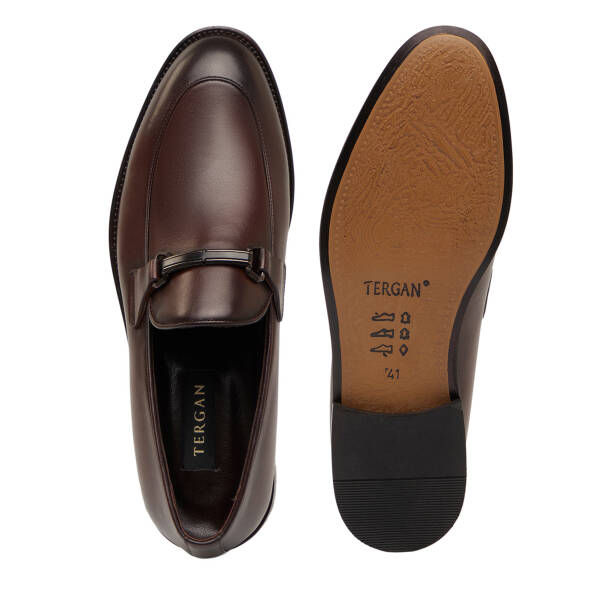 Kahverengi Hakiki Deri Erkek Klasik Ayakkabı - E26I1AY57681-B90 - 6