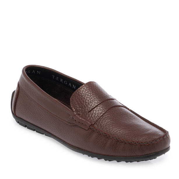 Kahverengi Hakiki Deri Erkek Loafer - E26I1AY57712-A42 