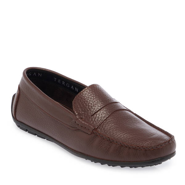 Kahverengi Hakiki Deri Erkek Loafer - E26I1AY57712-A42 - 1
