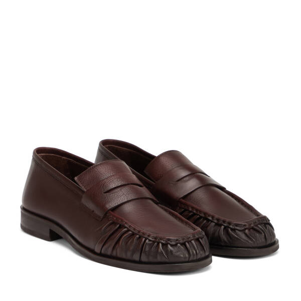 Kahverengi Hakiki Deri Erkek Loafer - E26I1AY57713-A24 - 2