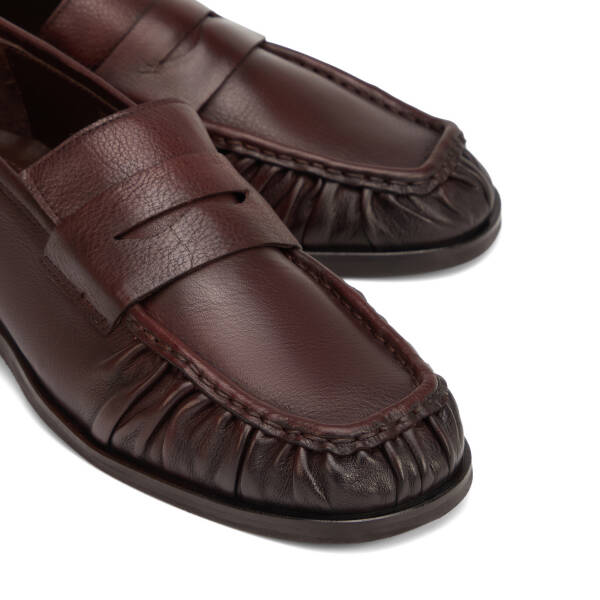 Kahverengi Hakiki Deri Erkek Loafer - E26I1AY57713-A24 - 3