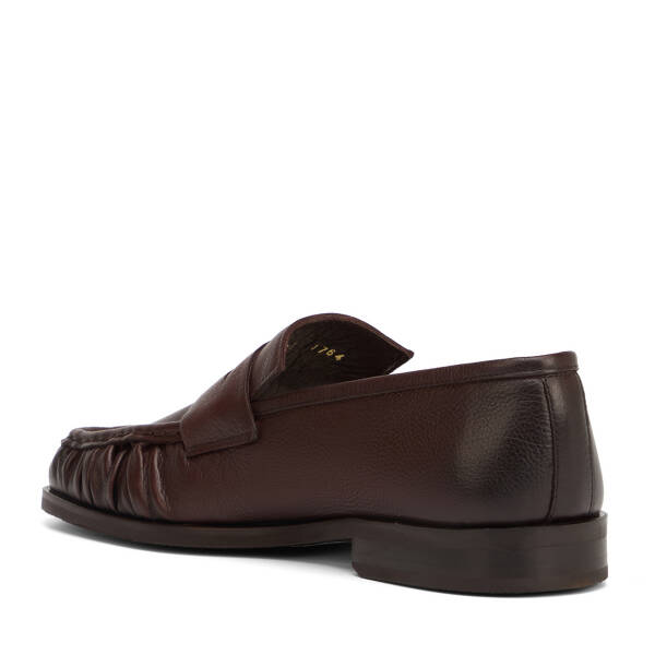 Kahverengi Hakiki Deri Erkek Loafer - E26I1AY57713-A24 - 4