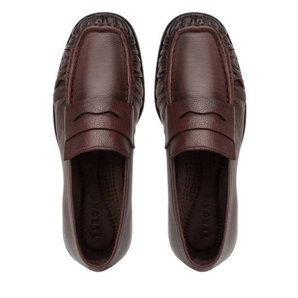Kahverengi Hakiki Deri Erkek Loafer - E26I1AY57713-A24 - 5