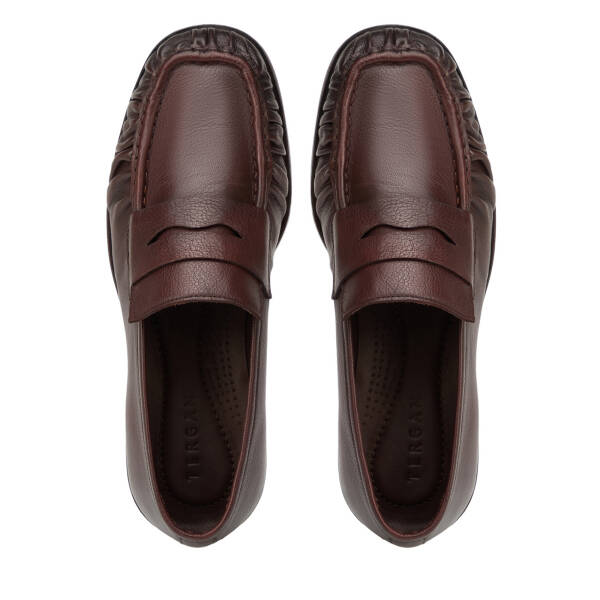 Kahverengi Hakiki Deri Erkek Loafer - E26I1AY57713-A24 - 5