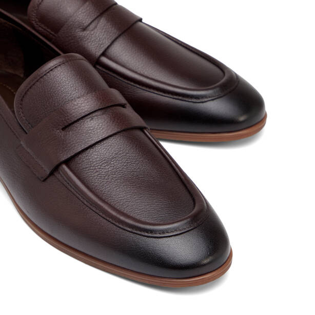 Kahverengi Hakiki Deri Erkek Loafer - E26I1AY57718-A24 - 3