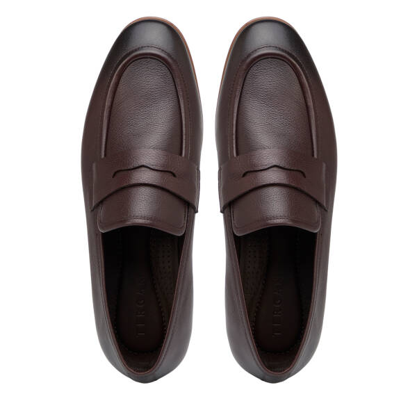 Kahverengi Hakiki Deri Erkek Loafer - E26I1AY57718-A24 - 5