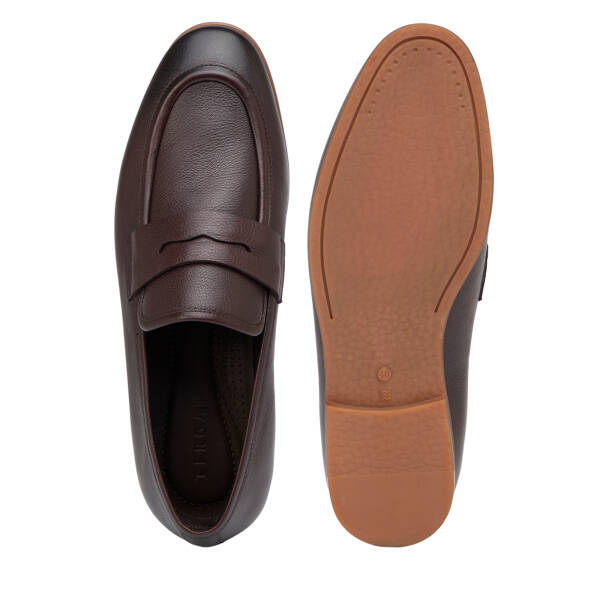 Kahverengi Hakiki Deri Erkek Loafer - E26I1AY57718-A24 - 6
