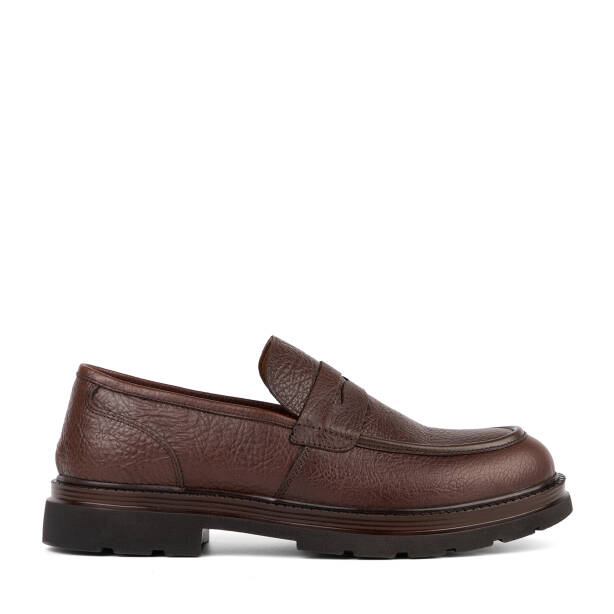 Kahverengi Hakiki Deri Erkek Loafer - E26S1AY57957-X05 - 1