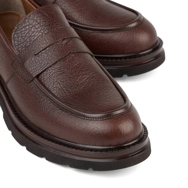 Kahverengi Hakiki Deri Erkek Loafer - E26S1AY57957-X05 - 3