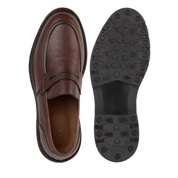 Kahverengi Hakiki Deri Erkek Loafer - E26S1AY57957-X05 - 5