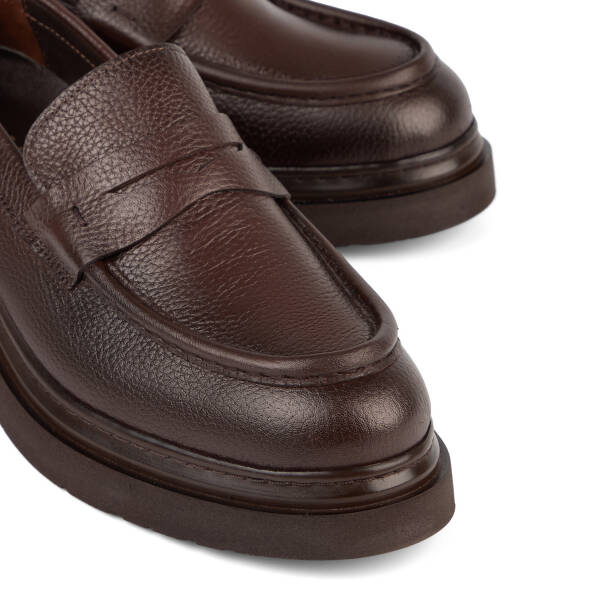 Kahverengi Hakiki Deri Erkek Loafer - E26S1AY57958-A42 - 3