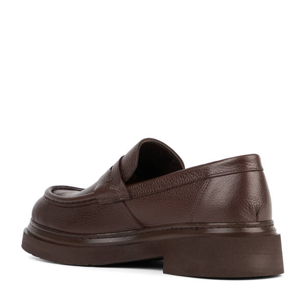 Kahverengi Hakiki Deri Erkek Loafer - E26S1AY57958-A42 - 4