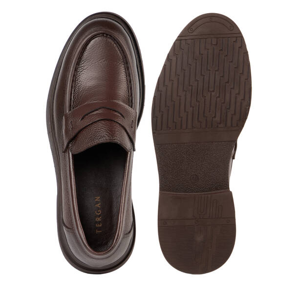 Kahverengi Hakiki Deri Erkek Loafer - E26S1AY57958-A42 - 5