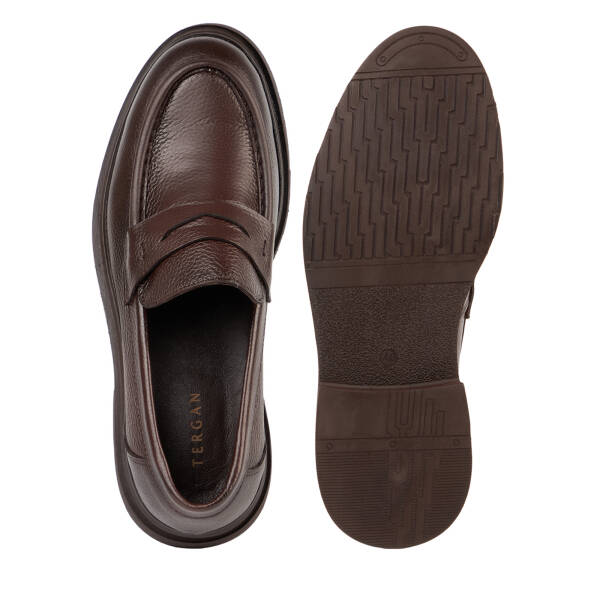 Kahverengi Hakiki Deri Erkek Loafer - E26S1AY57958-A42 - 5