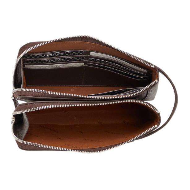 Kahverengi Hakiki Deri Erkek Portföy Çantası - S1PC00021564-A7P - 4