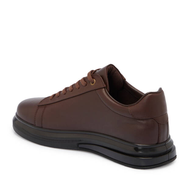 Kahverengi Hakiki Deri Erkek Sneaker - E25S1AY57415-A24 - Tergan