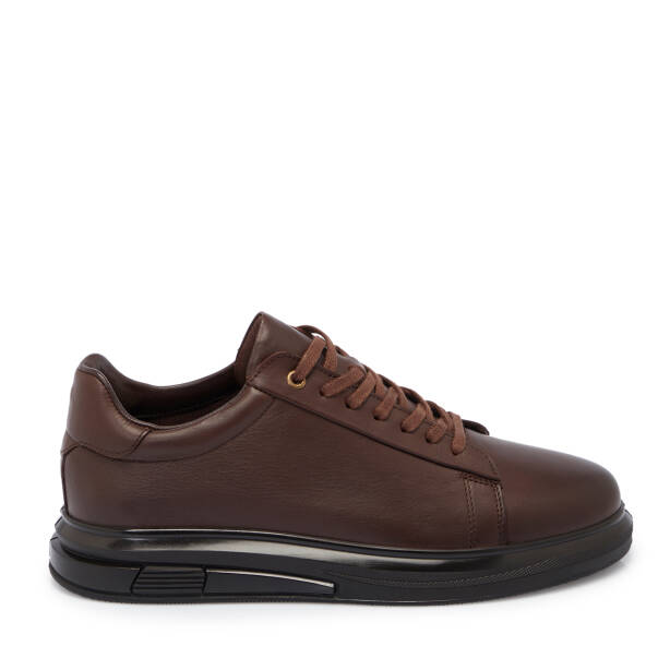 Kahverengi Hakiki Deri Erkek Sneaker - E25S1AY57415-A24 - Tergan