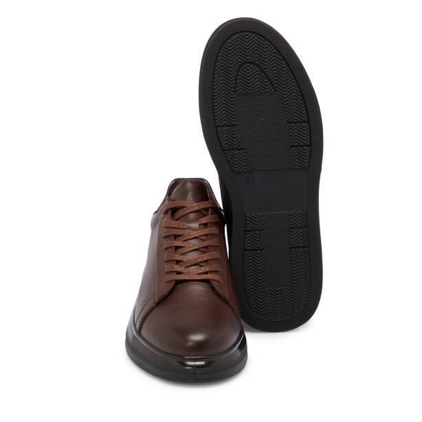 Kahverengi Hakiki Deri Erkek Sneaker - E25S1AY57415-A24 - Tergan