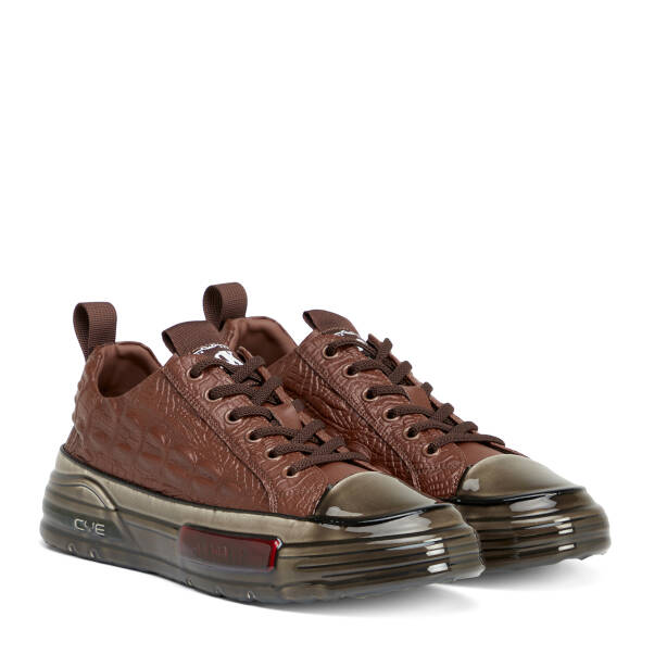 Kahverengi Hakiki Deri Erkek Sneaker - E26S1AY57812-A24 - 2