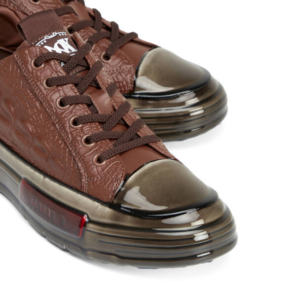 Kahverengi Hakiki Deri Erkek Sneaker - E26S1AY57812-A24 - 3