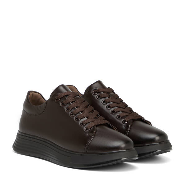 Kahverengi Hakiki Deri Erkek Sneaker - E26S1AY57813-A24 - 2
