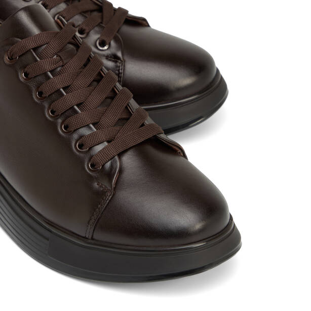 Kahverengi Hakiki Deri Erkek Sneaker - E26S1AY57813-A24 - 3