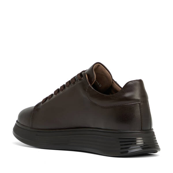 Kahverengi Hakiki Deri Erkek Sneaker - E26S1AY57813-A24 - 4