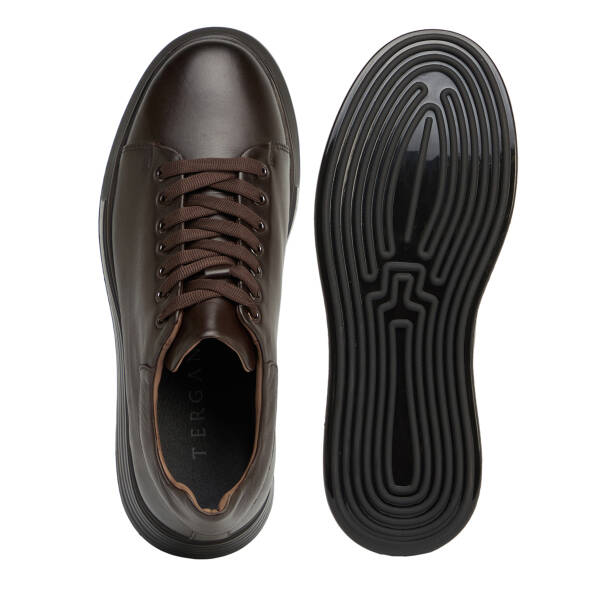 Kahverengi Hakiki Deri Erkek Sneaker - E26S1AY57813-A24 - 5