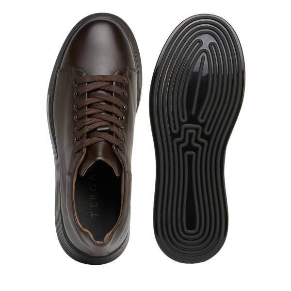 Kahverengi Hakiki Deri Erkek Sneaker - E26S1AY57813-A24 - 5