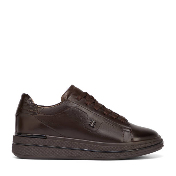 Kahverengi Hakiki Deri Erkek Sneaker - E26S1AY57815-A24 