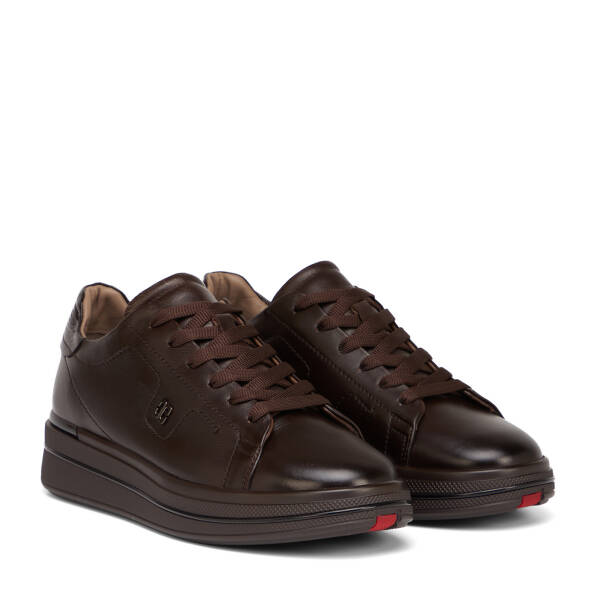 Kahverengi Hakiki Deri Erkek Sneaker - E26S1AY57815-A24 - 2