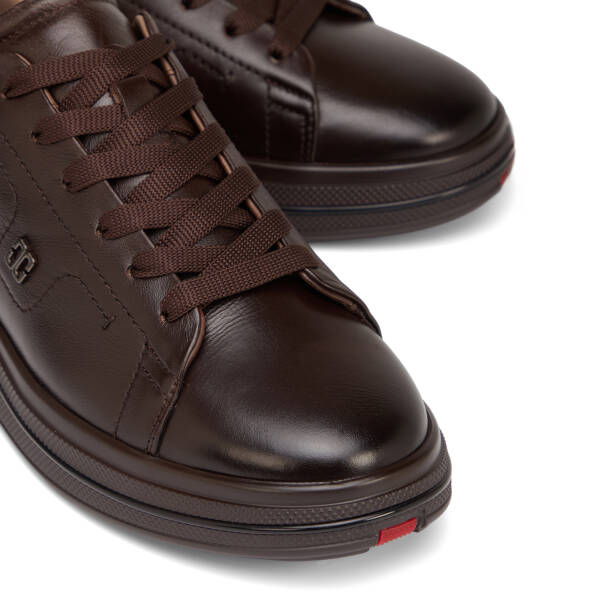 Kahverengi Hakiki Deri Erkek Sneaker - E26S1AY57815-A24 - 3