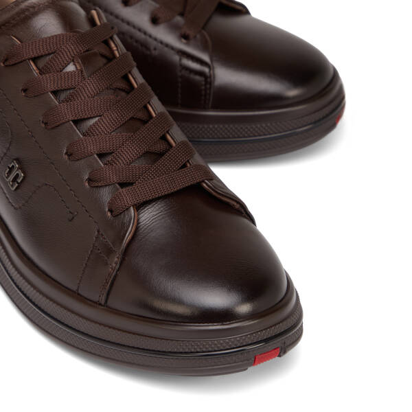 Kahverengi Hakiki Deri Erkek Sneaker - E26S1AY57815-A24 - 3