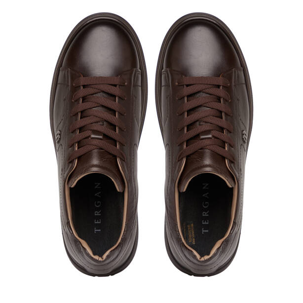 Kahverengi Hakiki Deri Erkek Sneaker - E26S1AY57815-A24 - 5
