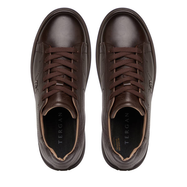 Kahverengi Hakiki Deri Erkek Sneaker - E26S1AY57815-A24 - 5