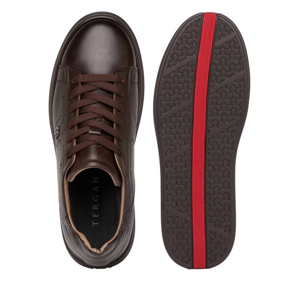 Kahverengi Hakiki Deri Erkek Sneaker - E26S1AY57815-A24 - 6