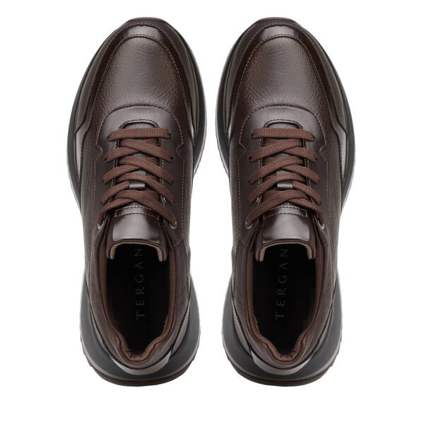 Kahverengi Hakiki Deri Erkek Sneaker - E26S1AY57816-A24 - 5