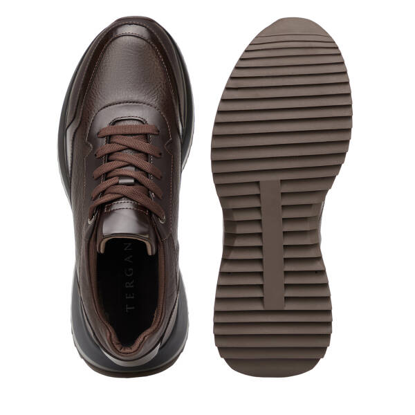 Kahverengi Hakiki Deri Erkek Sneaker - E26S1AY57816-A24 - 6