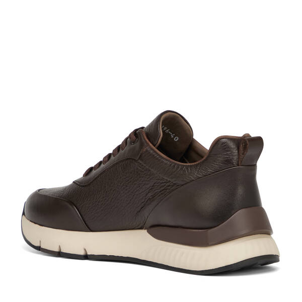 Kahverengi Hakiki Deri Erkek Sneaker - E26S1AY57818-A24 - 4