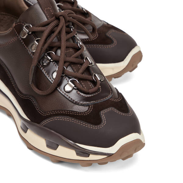 Kahverengi Hakiki Deri Erkek Sneaker - E26S1AY57822-A24 - 3